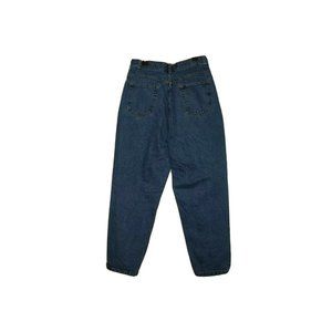 Burrry Lane (Sz 10-30"L) Flannel Insulated Straight Denim Blue High Rise Jeans